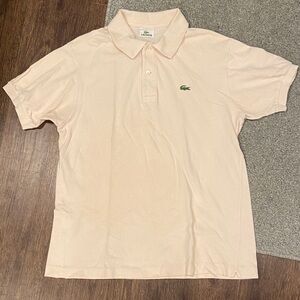 Lacoste Men's Light Pink Polo Shirt